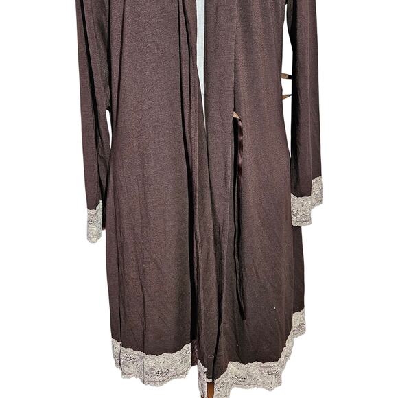 Eberjey Brown Lightweight Robe Size Large - Picture 4 of 5